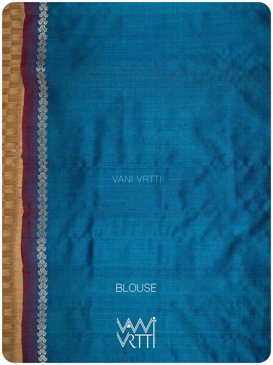 Deep Baingani Kondha Handspun Tussar Silk Sari